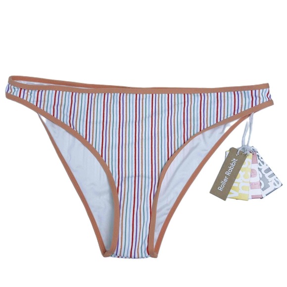 NWT Roller Rabbit Size XL Swim Bottom Multicolor Bikini Striped Pattern - Picture 1 of 5